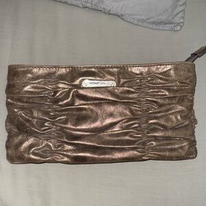 Michael Kors Metallic Brown Clutch